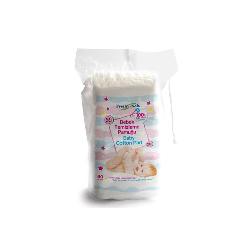 Fresh'n Soft Bebek Temizleme Pamuk 60 lı