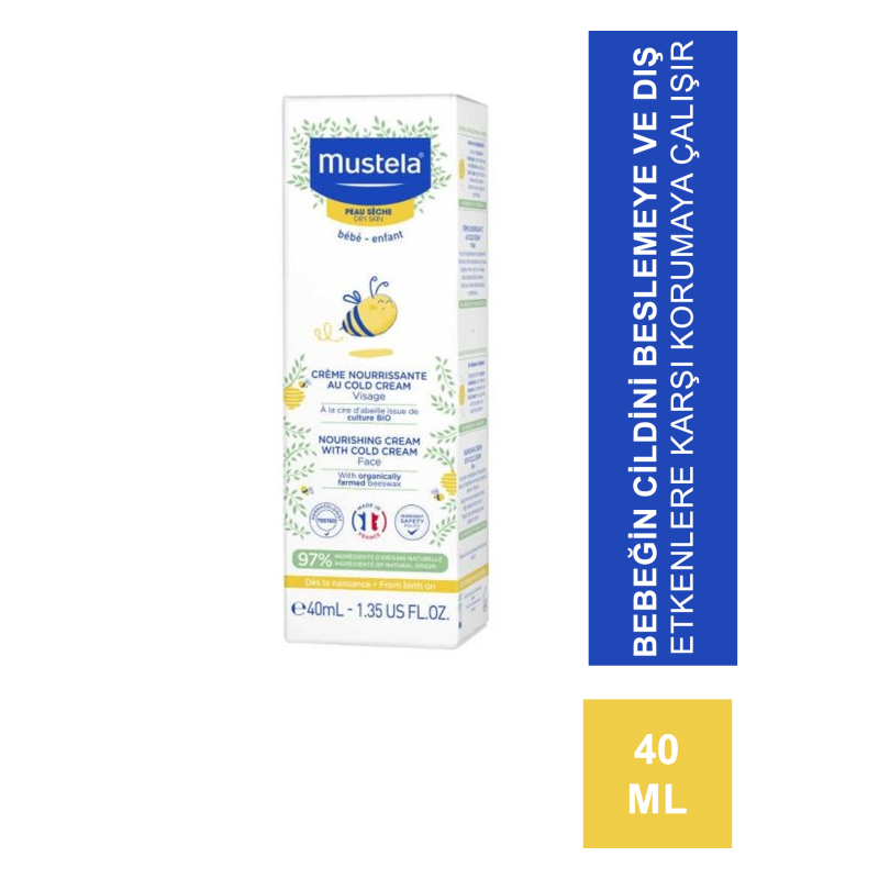 Mustela Nourishing Cream With Cold Cream Face 40 ml Yüz Kremi (S.K.T 08-2024) Mustela Nourishing Cream With Cold Cream Face 40 ml Yüz Kremi (S.K.T 08-2024)
