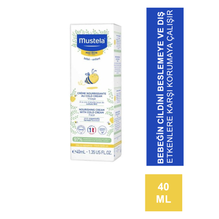 Mustela Nourishing Cream With Cold Cream Face 40 ml Yüz Kremi (S.K.T 08-2024)
