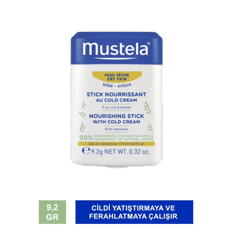 Mustela Nourishing Stick With Cold Cream Besleyici Stick 9,2 gr (S.K.T 03-2026) Mustela Nourishing Stick With Cold Cream Besleyici Stick 9,2 gr (S.K.T 03-2026)