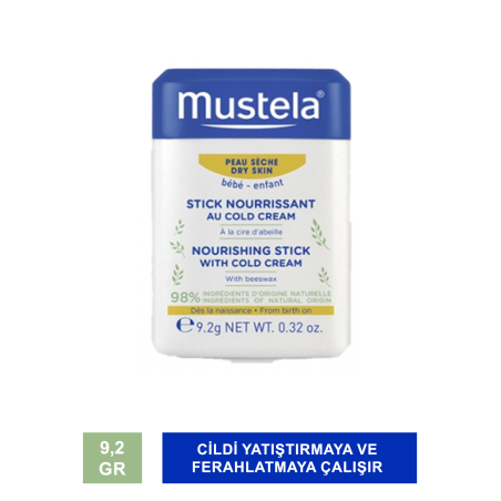 Mustela Nourishing Stick With Cold Cream Besleyici Stick 9,2 gr (S.K.T 03-2026)