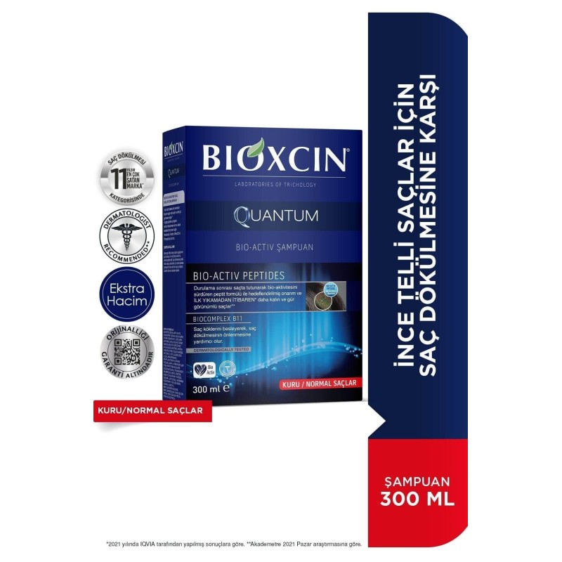 Bioxcin Quantum Şampuan Kuru-Normal Saçlar 300 ml