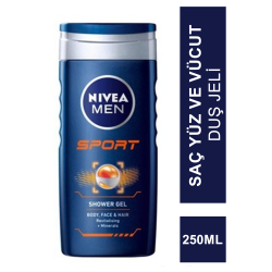 Nivea Men Sport Saç Yüz ve Vücut Duş Jeli 250 ml