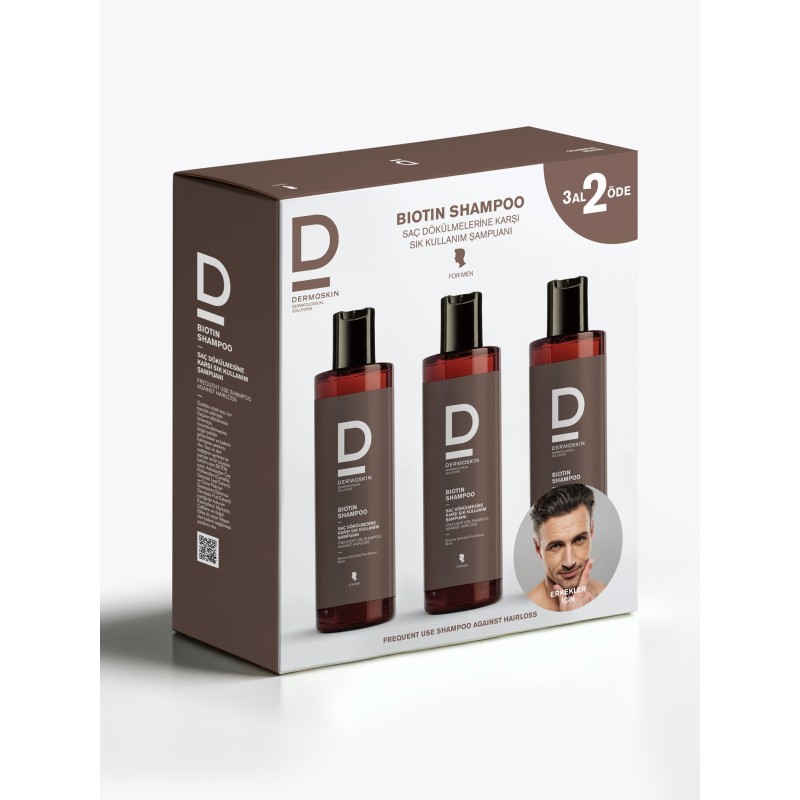 Dermoskin Biotin Şampuan Erkek 200 ml 3 Al 2 Öde  | TuruncuKasa