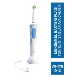 Oral-B Şarj Edilebilir Diş Fırçası Vitality 3D White D12