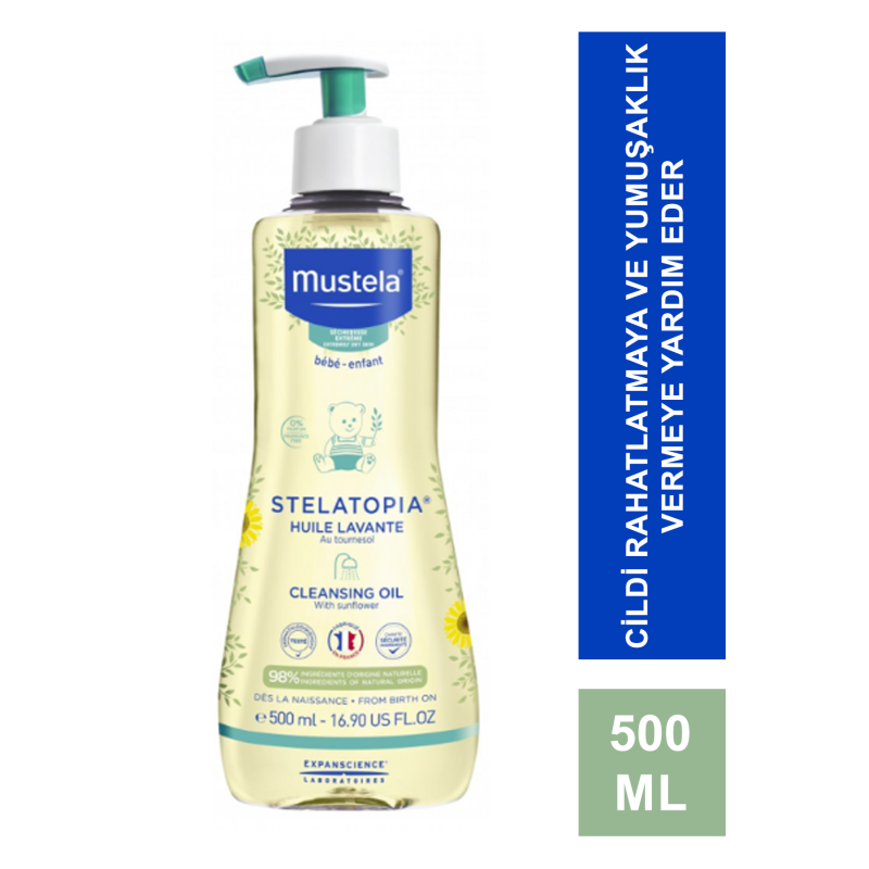 Mustela Stelatopia Cleansing Oil 500 ml Temizleme Yağı (S.K.T 11-2024) Mustela Stelatopia Cleansing Oil 500 ml Temizleme Yağı (S.K.T 11-2024)