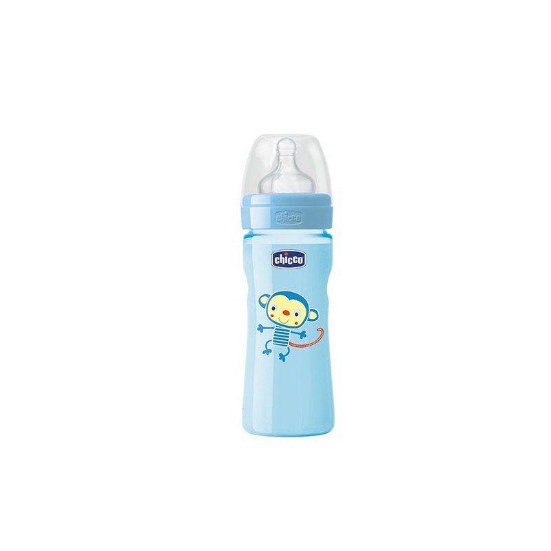 Chicco Wellbeıng PP Renkli Erkek Biberon 250 ml 2m+ Chicco Wellbeıng PP Renkli Erkek Biberon 250 ml 2m+