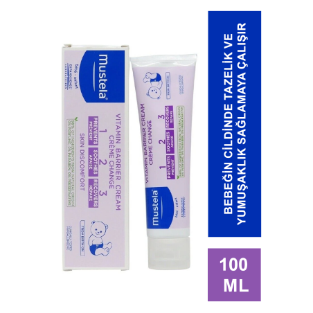 Mustela Vitamin Barrier 1-2-3 100 ml Pişik Kremi (S.K.T 03-2025)
