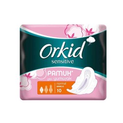 Orkid Sensitive Hijyenik Ped 10'lu Normal Tekli Paket