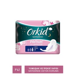 Orkid Sensitive 7'li Hijyenik Ped Gece Tekli Paket