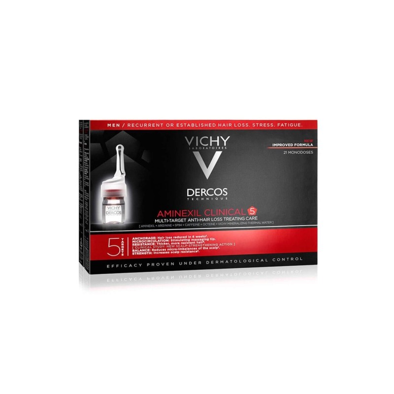 Vichy Dercos Aminexil Clinical 5 21x6ml - Erkekler İçin Saç Dökülmesine Karşı Serum