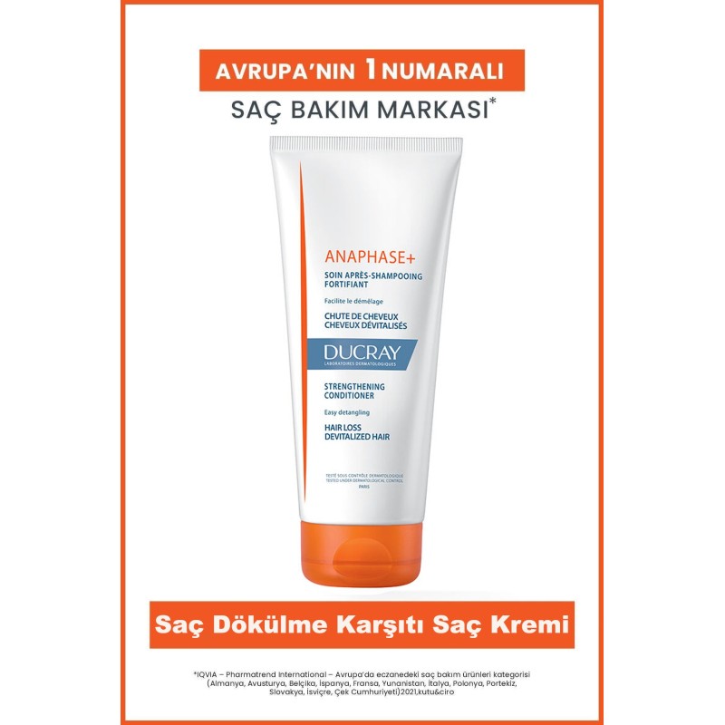 Ducray Anaphase+ Conditioner 200 ml Saç Dökülmesine Karşı Saç Kremi Ducray Anaphase+ Conditioner 200 ml Saç Dökülmesine Karşı Saç Kremi