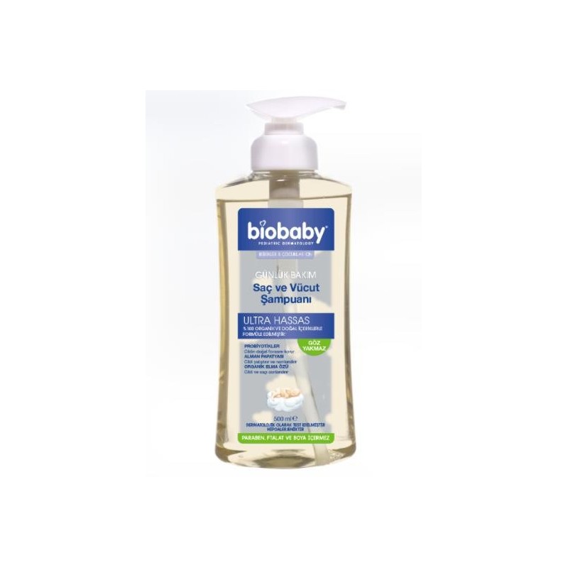 Biobaby Bebek Saç ve Vücut Şampuanı 500 ml