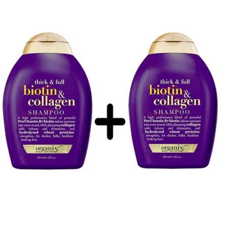 Organix Biotin & Collagen Shampoo 385 ml - Full Dolgunlaştırıcı ve Uzatıcı Şampuan x 2