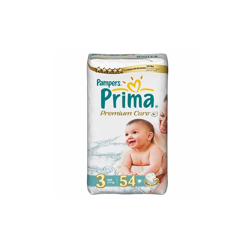 Prima Bebek Bezi Premium Care 3 Beden Midi 54 Adet Prima Bebek Bezi Premium Care 3 Beden Midi 54 Adet