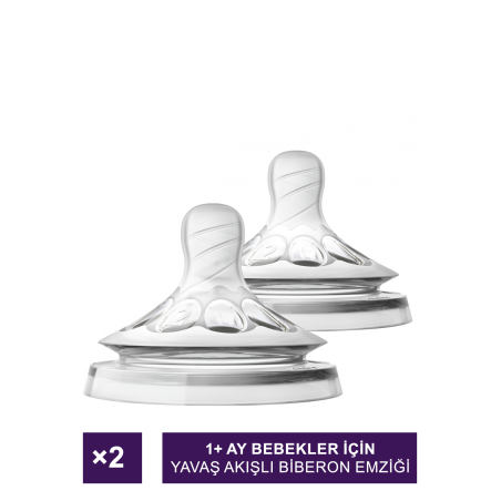 Philips Avent Natural Biberon Emziği 1 Ay+ NO:2 2'li (SCF042/27)