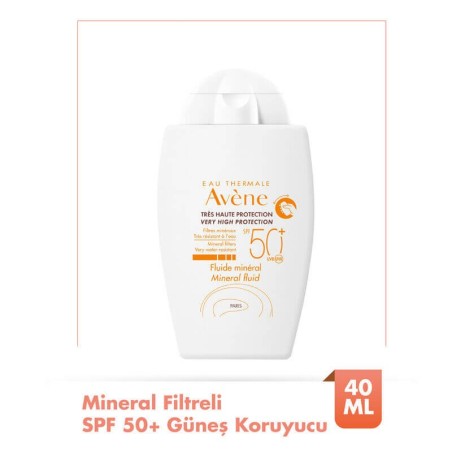 Avene SPF 50+ Fluide Mineral 40 ml Güneş Koruyucu