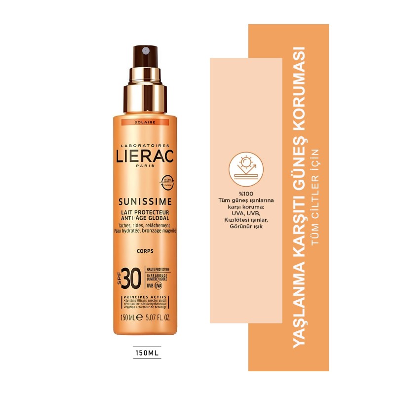 Lierac Sunissime SPF 30 Energizing Protective Milk Güneş Sütü 150 ml