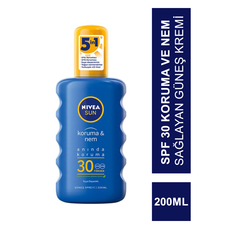 Nivea Sun SPF 30 200 ml Koruma & Nemlendirici Güneş Spreyi Nivea Sun SPF 30 200 ml Koruma & Nemlendirici Güneş Spreyi