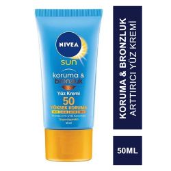 Nivea Sun SPF 50+ 50 ml Koruma & Bronzluk Yüz Kremi