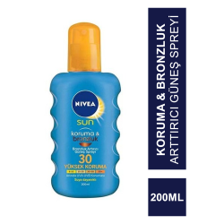 Nivea Sun SPF 30 200 ml Koruma & Bronzluk Arttırıcı Güneş Spreyi