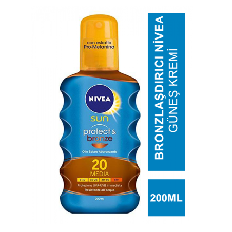 Nivea Sun Koruma&Bronzluk Bronzluk Arttırıcı & Koruyucu Güneş Yağı Gkf 20 200Ml