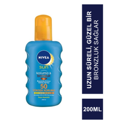 Nivea Sun SPF 50+ 200 ml Koruma & Bronzluk Arttırıcı Güneş Spreyi
