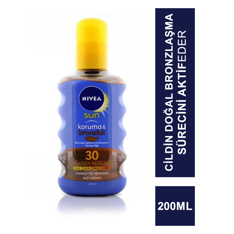 Nivea Sun Koruma&Bronzluk Bronzluk Arttırıcı & Koruyucu Güneş Yağı Gkf 30 200Ml