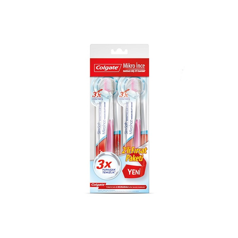Colgate Diş Fırçası Mikro İnce Hassas Diş Eti Bakımı 1+1 Colgate Diş Fırçası Mikro İnce Hassas Diş Eti Bakımı 1+1