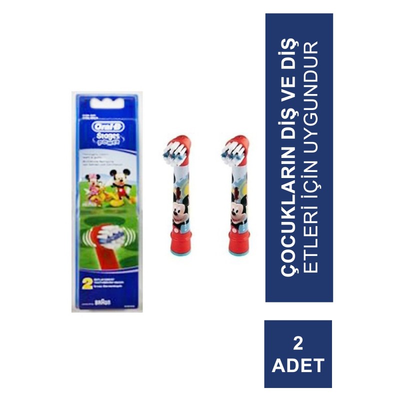 Oral-B Stages Diş Fırçası Yedek Başlığı Çocuklar İçin 2 Adet Oral-B Stages Diş Fırçası Yedek Başlığı Çocuklar İçin 2 Adet