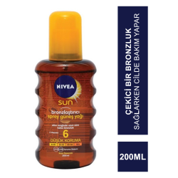 Nivea Sun SPF 6 200 ml Bronzlaştırıcı Sprey Güneş Yağı
