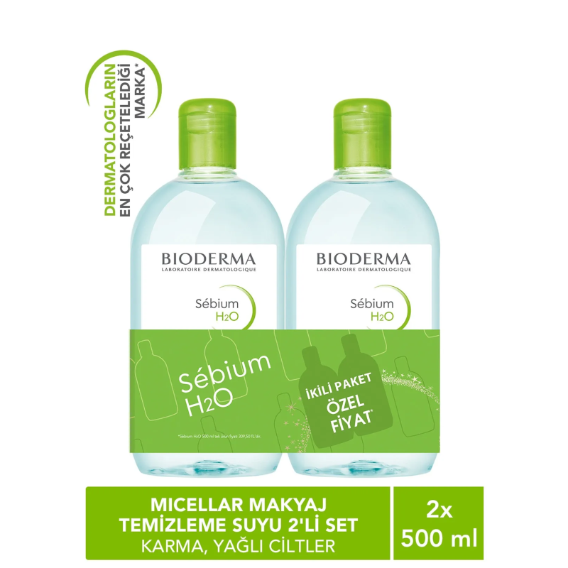 Bioderma Sebium H2O 500 ml 1+1 İkiz Kofre Bioderma Sebium H2O 500 ml 1+1 İkiz Kofre