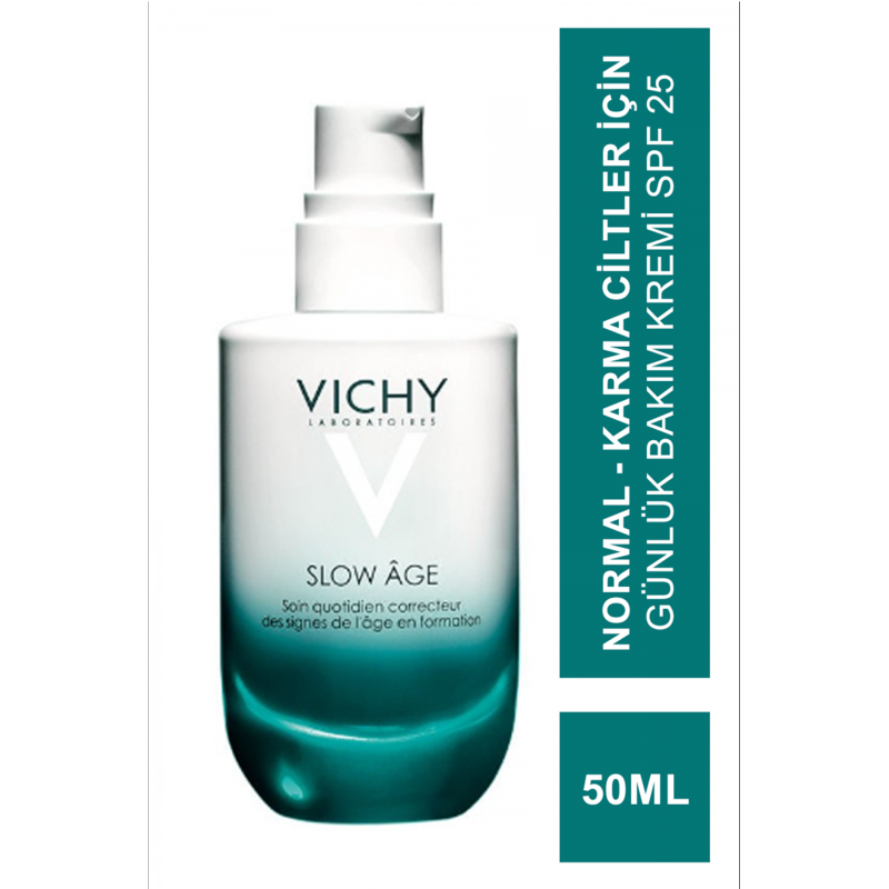 Vichy Slow Age Fluid Spf25 50ml- Normal ve Karma Ciltler Günlük Bakım Kremi (S.K.T 10-2023) Vichy Slow Age Fluid Spf25 50ml- Normal ve Karma Ciltler Günlük Bakım Kremi (S.K.T 10-2023)