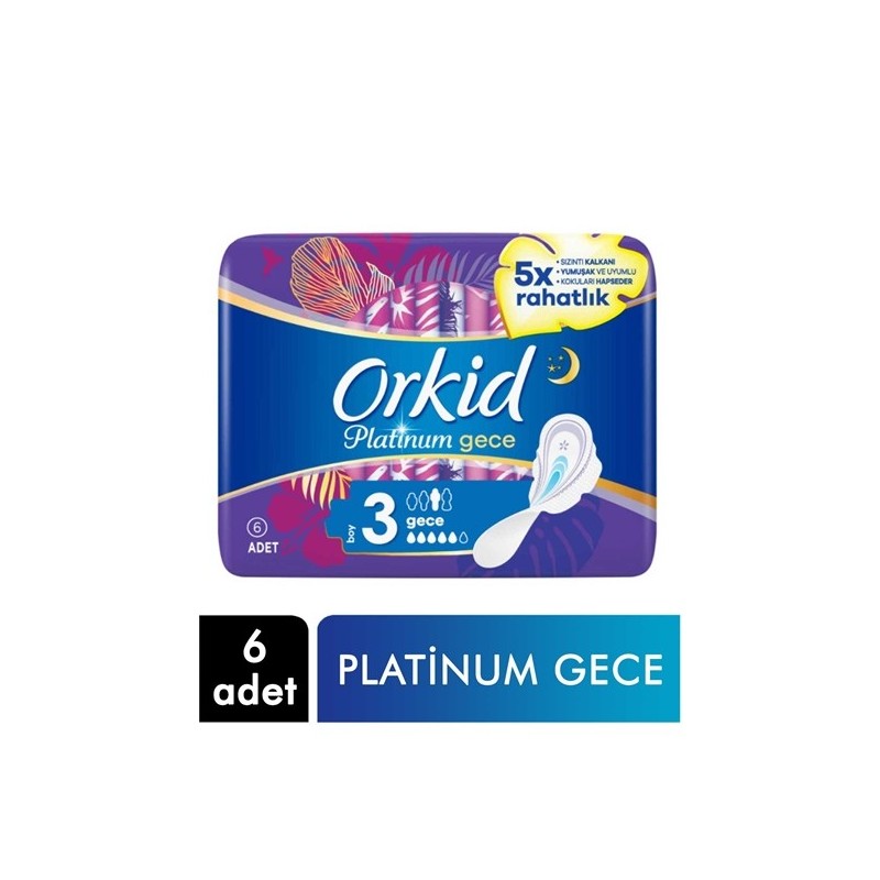Orkid Platinum Comford Gece 6'li Ped Orkid Platinum Comford Gece 6'li Ped