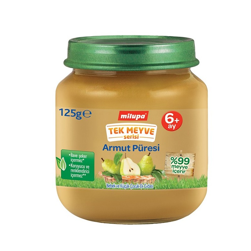 Milupa Tek Meyve Armut Püresi 125g Milupa Tek Meyve Armut Püresi 125g