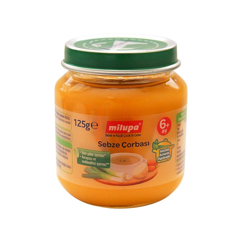 Milupa Sebze Çorbası Kavanoz Maması 125g Milupa Sebze Çorbası Kavanoz Maması 125g