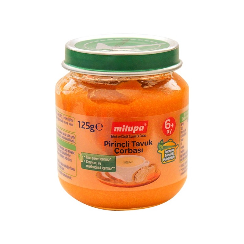 Milupa Pirinçli Tavuk Çorbası Kavanoz Maması 125g Milupa Pirinçli Tavuk Çorbası Kavanoz Maması 125g
