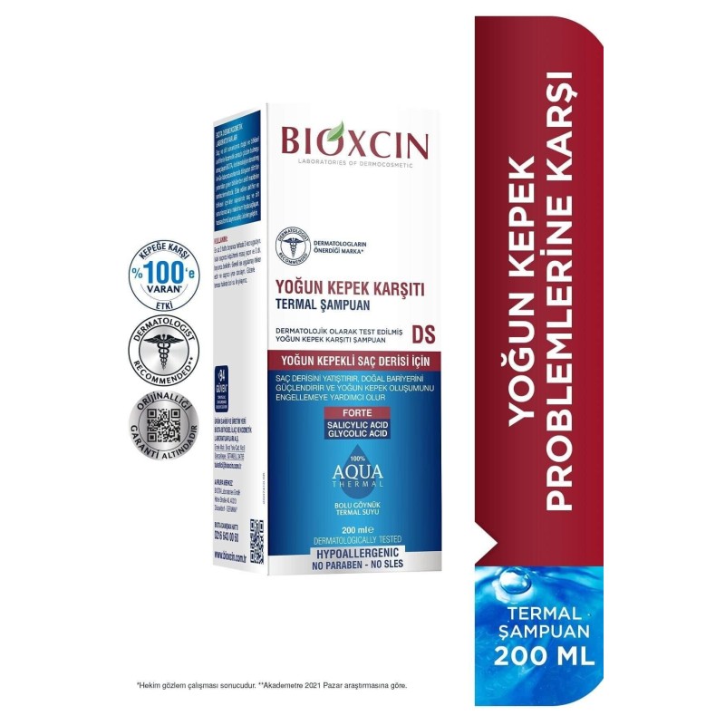 Bioxcin Aqua Thermal Şampuan Yoğun Kepek Karşıtı DS 200 ml Bioxcin Aqua Thermal Şampuan Yoğun Kepek Karşıtı DS 200 ml