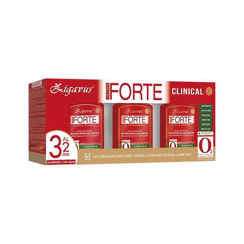 Zigavus Forte Clinical Saç Dökülmesine Karşı Bakım Şampuanı 3 al 2 Öde - Yağlı Saçlar