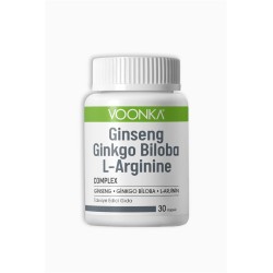 Voonka Ginseng Ginkgo Biloba ve L-Arginine 30 kapsül