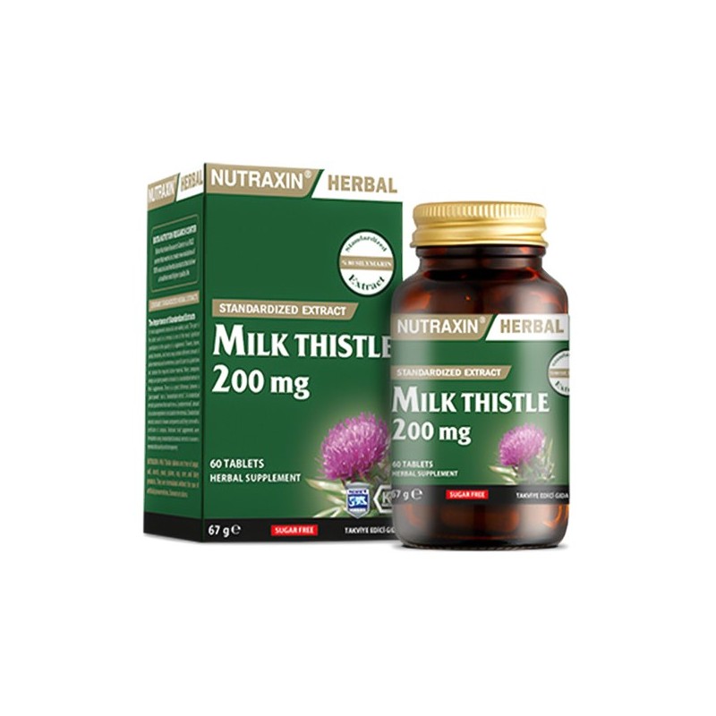 Nutraxin Herbal Milk Thistle 200mg 60 Kapsül