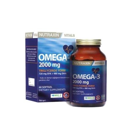 Nutraxin Omega 3 Balık Yağı 2000 mg 60 SoftGel