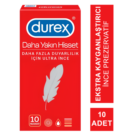 Durex Daha Yakın Hisset Prezervatif 10'lu
