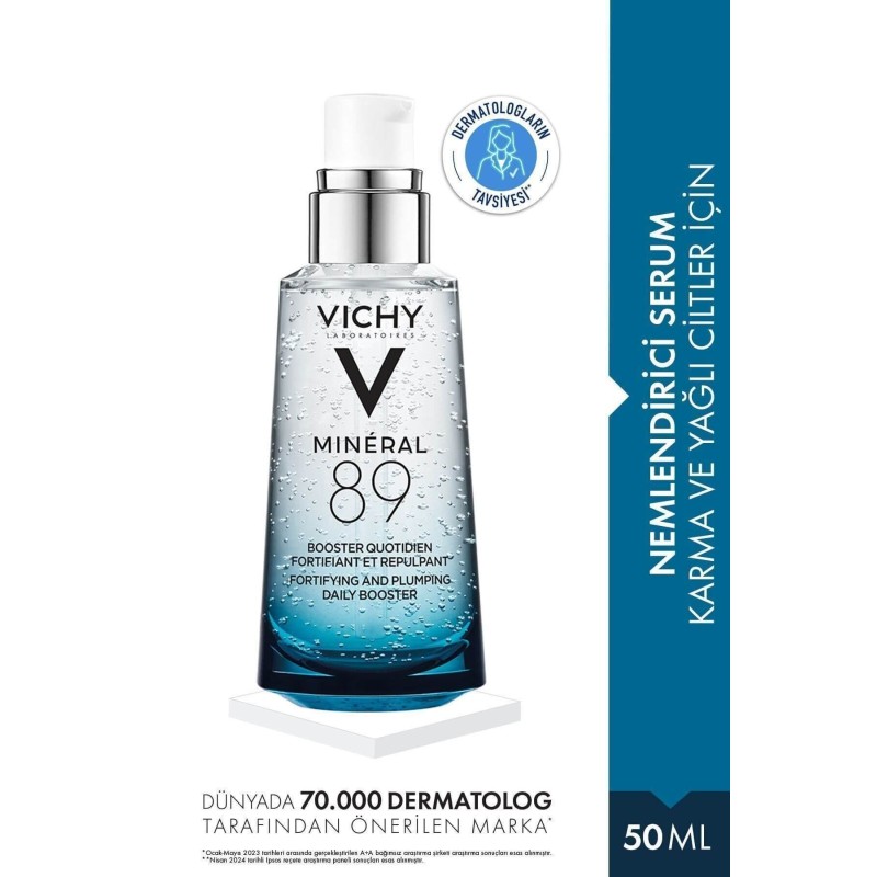 Vichy Mineral 89 Nemlendirici Cilt Serumu Hyalüronik Asit ve Termal Su ile Cilde Güç ve Nem Veren Bakım Vichy Mineral 89 Nemlendirici Cilt Serumu Hyalüronik Asit ve Termal Su ile Cilde Güç ve Nem Veren Bakım