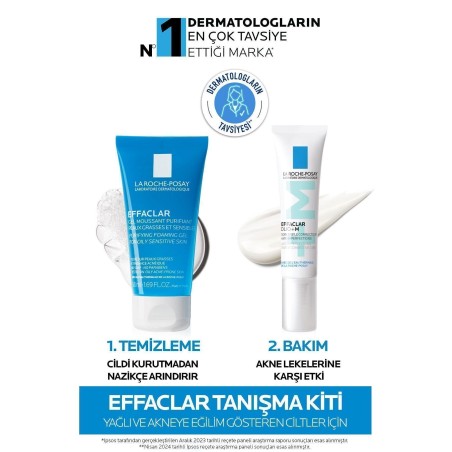 La Roche Posay Effaclar Duo Bakım Kremi 15ml + Effaclar Temizleme Jeli 50ml Tanışma Kiti