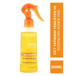 Cosmed Sun Essential SPF50 - Bronzlaştırıcı Güneş Yağı - 200ml