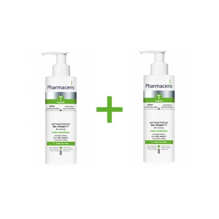 Pharmaceris T - Puri Sebogel Antibacterial Face Gel-Wash - 190ml - 1+1