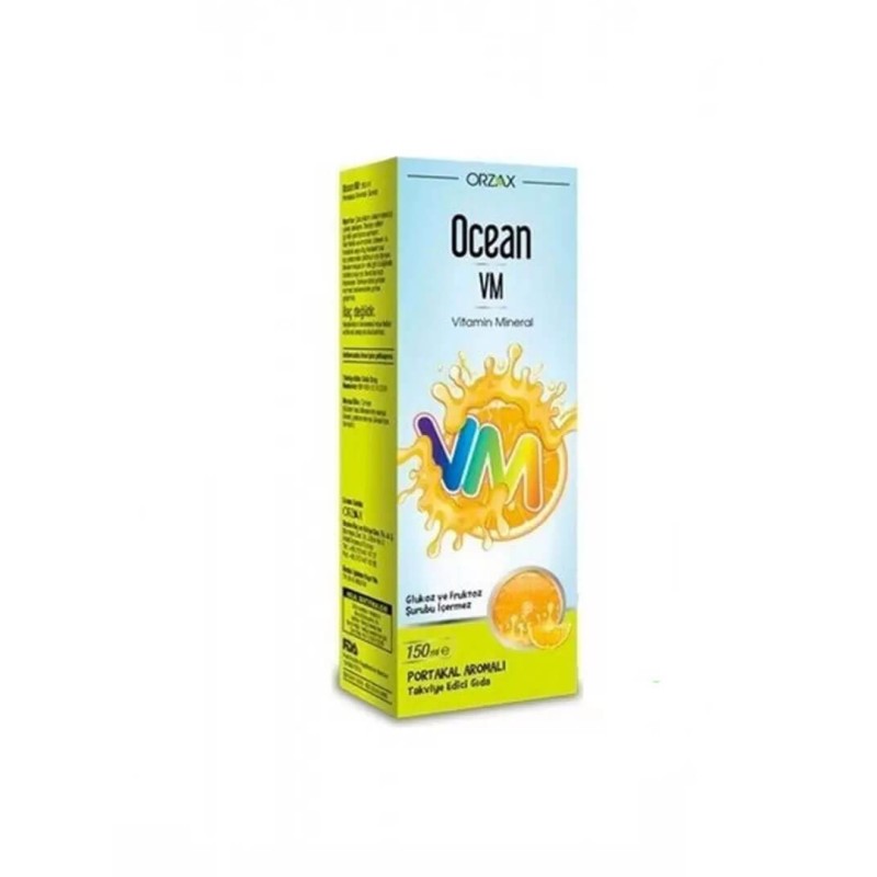 Ocean VM Vitamin Mineral Şurup Portakal Aromalı 150 ml Ocean VM Vitamin Mineral Şurup Portakal Aromalı 150 ml