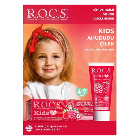 ROCS Kids Ahududu Ve Çilek 4-7 Yaş Diş Macunu 35 ml