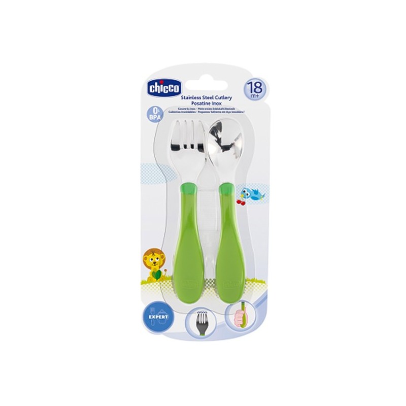 Chicco Paslanmaz Çelik Çatal Kaşık 18+ay